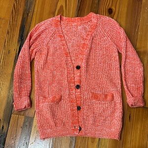 ILove Orange Button-Up Cardigan